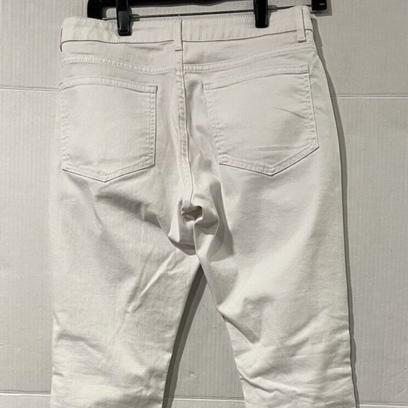 Boden Women's 12 Cotton Mid-Rise The Soho Skinny Solid White Denim Ankle Jeans - Picture 4 of 5